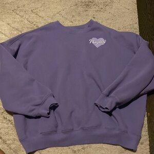 Playboy crewneck with heart logo, baggy fit, size XS but fits up to a medium